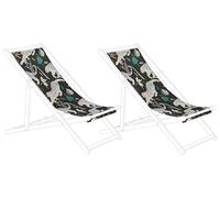 Beliani Toiles de Rechange Modernes Design Tendance Motif Animaux Lot de 2 Anzio/Avellino