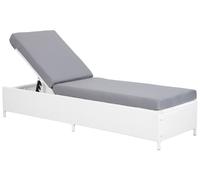 Beliani - Transat de Jardin - Turn II- en Rotin, Blanc et Gris