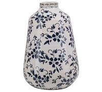 Beliani - Vase Décoratif - Maroneia - 25 cm de Hauteur, en Céramique, Blanc et B