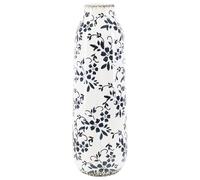 Beliani - Vase Décoratif - Mulai - 35 cm de Hauteur, en Céramique, Blanc et Bleu