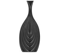 Vase Décoratif de Forme de Cruche fabriqué en Céramique Noire de 39 cm de Hauteur au Style Moderne Beliani