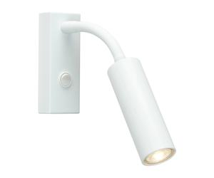Belid Applique murale Cato Slim bras flexible Blanc mat