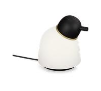 Belid Lampe de table Bird 21.5 cm Noir-laiton-verre opale.