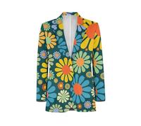 Belidome Costumes décontractés pour hommes Blazers Dinner Vestes Manteau, Fleurs Hippie Abstraites, XXXXXL