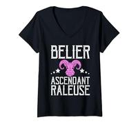 Bélier Ascendant Râleuse | Signe Zodiaque Astrologie Cadeau T-Shirt avec Col en V