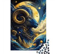 Bélier Lune Vague Puzzle, 1000 Pièces Jeu D'intérieur Adulte | 70x50cm Carton, Exercice Mental, Finition Lisse, Amateurs D'art, Réduction Du Stress