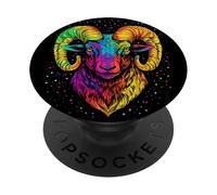 Bélier Mouflon Aries Mouton Domestique Mouton Sauvage Mâle PopSockets PopGrip Adhésif
