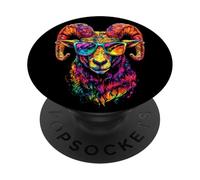 Bélier Mouflon Aries Mouton Domestique Mouton Sauvage Mâle PopSockets PopGrip Adhésif