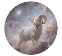 Bélier Puzzle 1000 Pièces Jouet en Bois Divertissement Créatif De l'art De La DécoRation Constellation Jeu Éduchatif Challenge Toy Adultes & Enfants des 14 Ans 1000pcs (67.5x67.5cm)