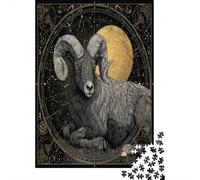 Bélier, Symbole Astrologique,Puzzles pour Adultes 38x26cm/1000pcs,Jeux De Défi Carte des étoiles Ancienne