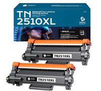 belietop TN-2510XL Toner Noir Foncé Compatible pour Brother TN2510XL pour MFC-L2860DW MFC-L2800DW DCP-L2660DW DCP-L2620DW HL-L2445DW HL-L2400DW HL-L2400DWE Imprimante Laser(2 Noir)