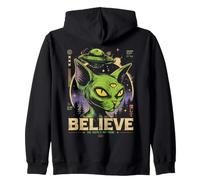 Believe - Art OVNI Chat Sfinx à Trois Yeux Sweat à Capuche