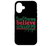 Believe Believe in Magic Festive Holiday Coque pour iPhone 16