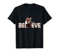 Believe in Bigfoot Rock On Sasquatch joue de la musique de guitare T-Shirt