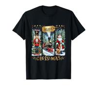Believe in The Magic of Christmas Train Casse-Noisette Père Noël T-Shirt