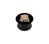 Believe in The Magic Sun Champignon Boho Hippie Art PopSockets PopGrip Adhésif