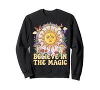 Believe in The Magic Sun Champignon Boho Hippie Art Sweatshirt