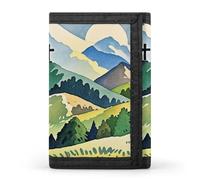 Believe in Wallet Portefeuille compact à trois volets avec porte-clés léger et durable pour l'extérieur, style, taille unique, classique