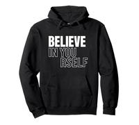 Believe in Yourself Citation Motivation Minimaliste Sweat à Capuche