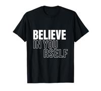 Believe in Yourself Citation Motivation Minimaliste T-Shirt