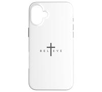 Believe Jesus Croix chrétienne Jésus WHITE 33ANDME Coque pour iPhone 16 Plus
