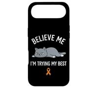 Believe Me Im Trying My Best Tired Cat Orange Awareness Coque pour iPhone Air
