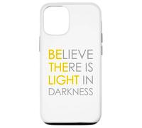 Believe There is Light in Darkness Strength Jésus Croix Lion Coque pour iPhone 12/12 Pro
