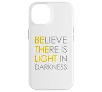 Believe There is Light in Darkness Strength Jésus Croix Lion Coque pour iPhone 14