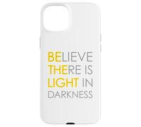 Believe There is Light in Darkness Strength Jésus Croix Lion Coque pour iPhone 15 Plus