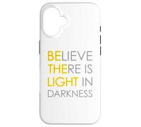 Believe There is Light in Darkness Strength Jésus Croix Lion Coque pour iPhone 16