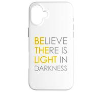 Believe There is Light in Darkness Strength Jésus Croix Lion Coque pour iPhone 16 Plus