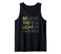 Believe There is Light in Darkness Strength Jésus Croix Lion Débardeur