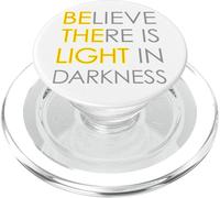 Believe There is Light in Darkness Strength Jésus Croix Lion PopSockets PopGrip pour MagSafe