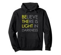 Believe There is Light in Darkness Strength Jésus Croix Lion Sweat à Capuche