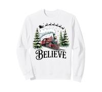 Believe Traîneau du Pôle Nord Père Noël pour Enfants garçons Sweatshirt