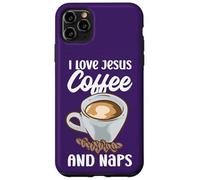 Believers I Love Jesus Coffee and Naps Citation drôle chrétien Coque pour iPhone 11 Pro Max