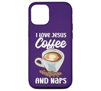 Believers I Love Jesus Coffee and Naps Citation drôle chrétien Coque pour iPhone 12/12 Pro