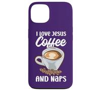 Believers I Love Jesus Coffee and Naps Citation drôle chrétien Coque pour iPhone 13