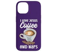 Believers I Love Jesus Coffee and Naps Citation drôle chrétien Coque pour iPhone 14