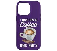 Believers I Love Jesus Coffee and Naps Citation drôle chrétien Coque pour iPhone 14 Pro Max