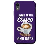 Believers I Love Jesus Coffee and Naps Citation drôle chrétien Coque pour iPhone XR