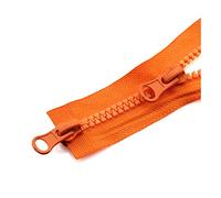 Believewang 5# 80/90 / 100/120 / 150cm Double Fermeture à glissière Sliders résine Plastique Zipper Couture Bricolage Fermeture éclair, Orange