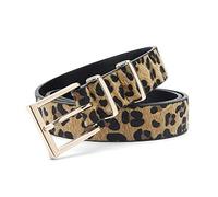 Believewang Femmes Ceinture Ceinture avec Leopard Femme Ceinture Classic Casual Ceinture 90/95/100/105/110/115cm Jaune, 110cm
