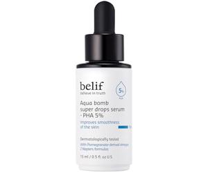 belif Super Drops - PHA 5% | Sérum hydratant intensif au PHA 5%, améliore la texture de la peau. Soin coréen, beauté coréenne, sérum visage(15ml)