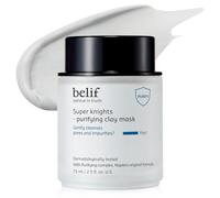 belif Super Knights Masque purifiant à l'argile, acide hyaluronique et glycérine, masque facial hydratant à l'argile, nettoyage et entretien des pores, cible la sécheresse, le gras et la texture