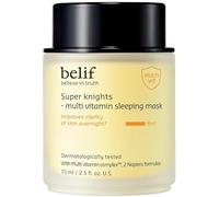 belif Super Knights - multi vitamin sleeping mask | Masque nuit pour peau déshydratée, riche en vitamines et niacinamide. Cible le teint terne, les taches. Soin coréen.(75ml)
