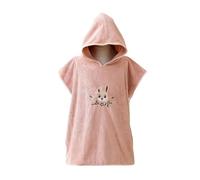 BeLikeFish Serviette à Capuche pour Enfants 2-9 Ans, Super Absorbante et Douce, Parfaite après Le Bain ou la Piscine (Lapin Rose, 70x70cm, 7-9 Ans)