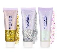 Beliky Girl Gel scintillante per il corpo, 50ML Gel scintillante per il viso Gel scintillante per il corpo Ombretto liquido, Gel scintillante liquido olografico con lustrini da sirena #8