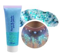 Beliky Girl Gel scintillante per il corpo, 50ML Gel scintillante per il viso Gel scintillante per il corpo Ombretto liquido, Gel scintillante liquido olografico con lustrini da sirena #10