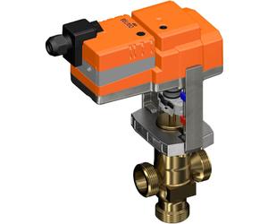 Belimo Vanne à Globe 3 Voies 15mm G1-1/4 Kvs6.3 24VAC/DC 150s BACnet 0-10/2-10V 1000N IP54 H520B/NV24A-MOD
